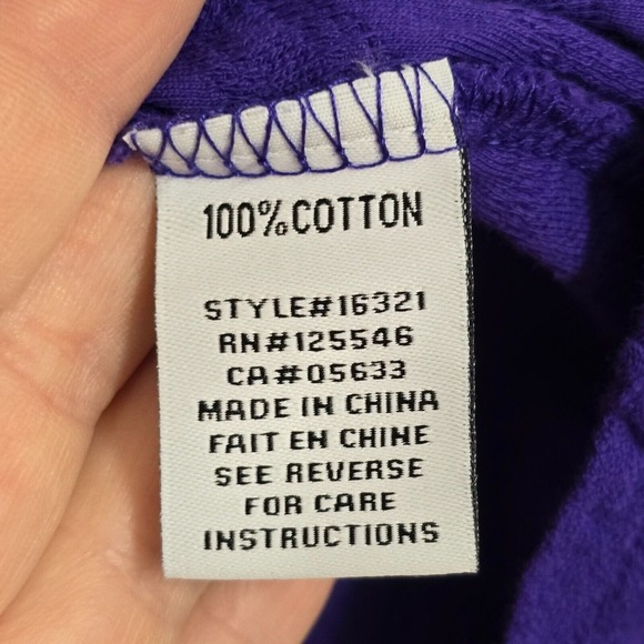 Habitat Clothes To Live In Top Womens Large Purple Long Sleeve Cowl Neck Modest - Picture 6 of 12